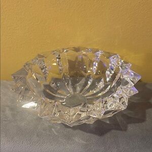 Crystal Cut Glass ashtray trinket dish